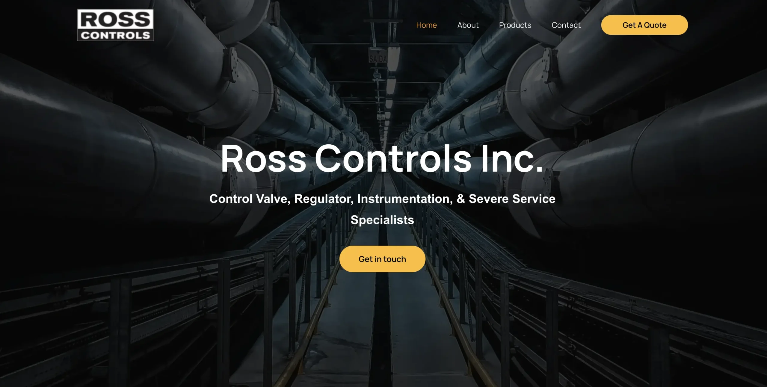 Ross Controls homepage